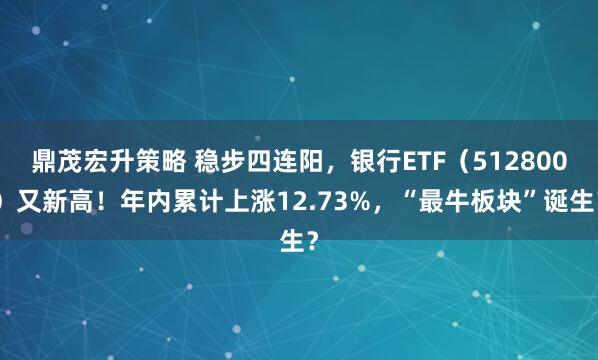 鼎茂宏升策略 稳步四连阳，银行ETF（512800）又新高！年内累计上涨12.73%，“最牛板块”诞生？